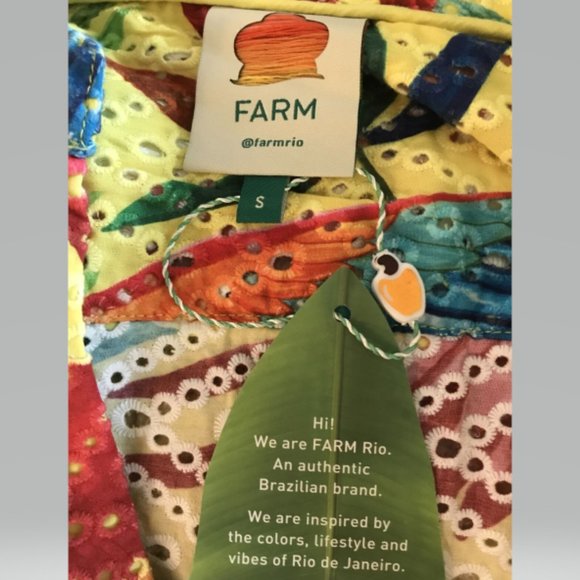 Farm Rio Macaw Leaf Maxi Dress size S - Picture 10 of 12